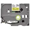 Brother TZE-651 Ruban Fl&eacute;xible largeur 24 mm Noir sur Jaune 8m