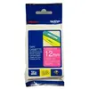 Brother TZEMQP35 Ruban mat lamin&eacute; blanc sur rose 12mmx5m