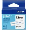 Brother BTAG-233 - Bleu sur blanc - Rouleau (1,2 cm x 4 m) 1 cassette(s) boîte de suspension - bande d'étiquettes