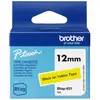 Brother BTAG-631 - Noir sur jaune - Rouleau (1,2 cm x 4 m) 1 cassette(s) boîte de suspension - bande d'étiquettes