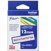 Brother TZe-MQE31 Ruban Original Laminé Pastel 12 mm Noir sur Rose 4M