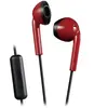 JVC, Ecouteurs Boutons filaires colorés avec télécommande, HA-F19M-RB-E (Rouge) Noir