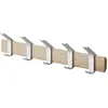 Yamazaki 4116 RIN Wall Coat R, beige, Wood/Aluminum, 50 x 6.5 x 10 cm