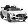 Voiture Electrique pour Enfants Mercedes-Benz GT R - ALIGHTUP - Blanc - 2 Portes Ouvrables - 12V - 4,8 km/h