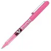 PILOT Lot de 3 Stylos roller V Ball VB5 Encre liquide Pte métal Fine Rose