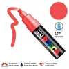 Marqueur Posca pointe biseautée - Trait large 8 mm - Rouge fluorescent