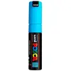 Marqueur Posca pointe biseautée - Trait large 8 mm - Bleu clair