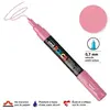 Marqueur Posca pointe conique - Trait extra fin 0.7-1 mm - Rose clair