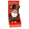 Monchhichi Meisje met slab roze (20cm)