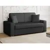 Vente-Unique Canapé 2 places convertible express en simili EMIR - Noir - Couchage 120 cm - Matelas 18 cm