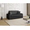 Vente-Unique Canapé 2 places convertible express en simili EMIR - Noir - Couchage 120 cm - Matelas 14 cm