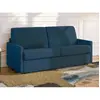 VENTE-UNIQUE Canapé 3 places convertible express en tissu CALIFE - Bleu foncé - Couchage 140 cm - Matelas 18 cm