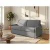 VENTE-UNIQUE Canapé 3 places convertible express en tissu CALIFE - Gris clair - Couchage 140 cm - Matelas 22 cm