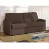VENTE-UNIQUE Canapé 2 places convertible express en tissu marron - Couchage 120 cm - Matelas 14 cm CALIFE