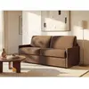 Vente-Unique Canapé 3 places convertible express en tissu marron - Couchage 140 cm - Matelas 22 cm CALIFE