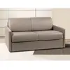 Vente-Unique Canapé 2 places convertible express en simili taupe - Couchage 120 cm - Matelas 18 cm CALIFE