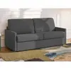 Vente-unique Canapé 2 places convertible en tissu CALIFE - Gris - Couchage 120 cm - Matelas 18cm