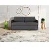 Canapé convertible express en tissu CALIFE - Gris - 3 places - Couchag...