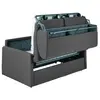 Canapé 2 places convertible express en tissu CALIFE - Gris - Couchage ...