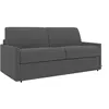 VENTE-UNIQUE Canapé 2 places convertible express en tissu CALIFE - Gris - Couchage 120 cm - Matelas 22 cm
