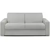 Vente-Unique Canapé 3 places convertible express en tissu gris - Couchage 140 cm - Matelas 18 cm avec mémoire de forme CALITO