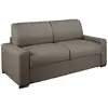 Vente-Unique Canapé 3 places convertible express en tissu anthracite - Couchage 140 cm - Matelas 18 cm avec mémoire de forme CALITO