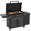 Plancha 36 pouces (91cm) sur chariot avec extension et rangements Blac...