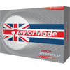TaylorMade Balles de golf Tour Response Stripe UK - Lot de 12, blanc