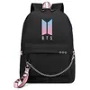 Sac à Dos BTS avec Port de Chargement USB - Mode Unisexe - Rose&Noir -...
