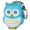 OUT OF THE BLUE Porte clefs LED Chouette bleu - En plastique - 4 cm