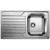 BLANCO évier 1 bac + égouttoir BLANCODINAS 45 S 1328102 (évier sur la droite - Acier Inox)