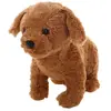 Peluche Chien en peluche réaliste 25 cm - Marron