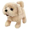 Peluche Chien électronique peut aboyer et marcher 17 cm - Beige