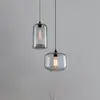 Zambelis Suspension 14101 en verre, gris fumée, Ø 19 cm