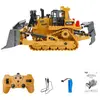 LESHP Bulldozer RC en alliage 1:24 9CH avec excavatrice lourde de cami...