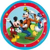 Procos- Folat 93822P Assiettes Papier FSC Mickey Mouse 23cm-8 pièces, Multicolore