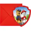 RueDeLaFete Lot de 6 carte invitation avec enveloppe - Pat'patrouille ...