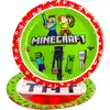 DEGUISE TOI Lot de 8 assiettes plate 23 cm - Minecraft