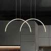Viokef Suspension LED Megan, longueur 95 cm, dorée, à 2 lampes.