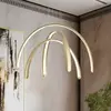 Viokef Suspension LED Megan, longueur 60 cm, dorée, à 3 lampes.