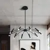 Viokef Suspension LED Secret, noir, Ø 80 cm, métal, à 10 lampes