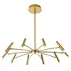 Viokef Suspension LED Secret, dorée, Ø 80 cm, métal, à 10 lampes