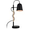 Viokef Lampe à poser Eddie en acier et bois, noire