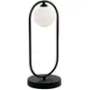 Viokef Lampe à poser Fancy avec abat-jour en verre, noire