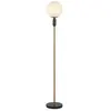 Viokef Lampe sur pied Polly abat-jour en verre, marbre