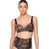 Haut de maillot de bain femme Luna Martini Marron 95D 94343LU-imprimé