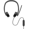 DELL WH3024 Casque Avec fil Arceau Appels/Musique USB Type-C Noir