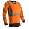 T-shirt haute visibilité somo manches longues orange/marine taille l -...