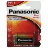 PANASONIC Lot de 6 Blisters de 1 Pile Alcaline Pro Power Gold 6LR61 9V