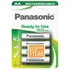 Pack de 4 piles rechargeables Panasonic Evolta AA LR6